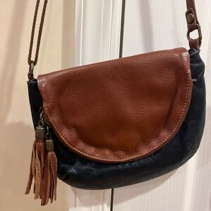 Italian leather crossbody purse